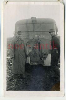 Original Foto Bus Wehrmacht Ostfront Schlammperiode Russland