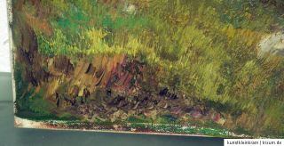 Original Ölgemälde Waldlandschaft Gemälde Sammler Antik alt Wald