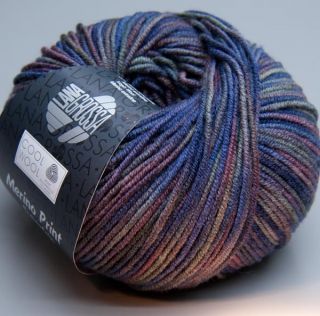 Lana Grossa Merino superfein Cool Wool 780 dunkelviolett mauve grau