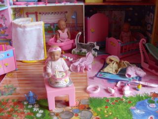 Mini Baby Born Puppenhaus Haus 5 Puppen XXXL Bilder OVP