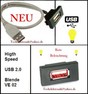 USB Einbaubuchse einbausteckdose buchse , BELEUCHTUNG Audi S4 Q5 TT Q7