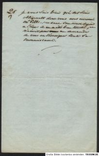GROUCHY Maréchal Napoléon Autograph 1840 La Ferrière Waterloo 1815