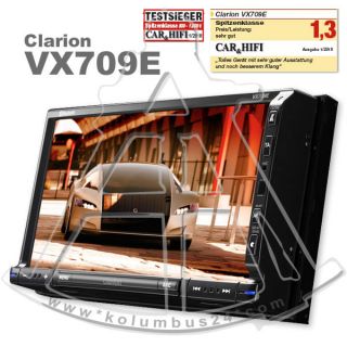Clarion VX709E 2DIN Moniceiver DVD Monitor TFT USB Blue