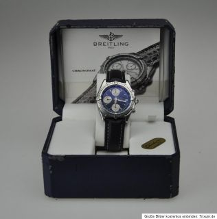Breitling Windrider Chronomat Box und Papiere A 13047 in Stahl / Stahl