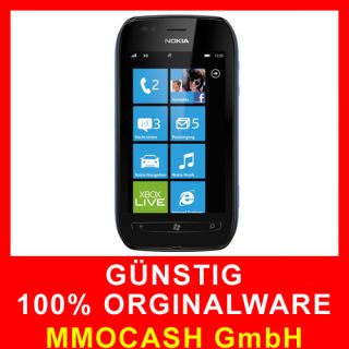 Nokia Lumia 710 Black Cyan + KFZ + Stick Smartphone Schwarz Blau