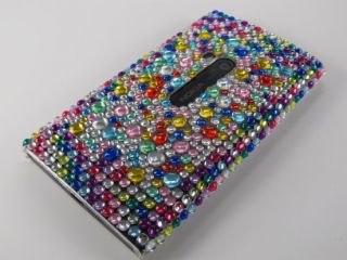 Nokia Lumia 920 Case Cover Schutzhülle Strass Bling Glitzer Rosa Blau