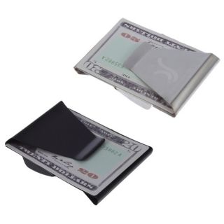 Stainless Steel Double Side Slim Money Cash Clip Clips Credit Card