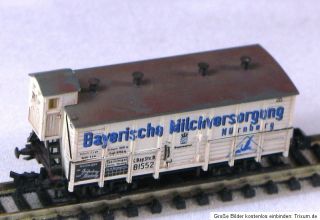 Trix Minitrix 13221 bayr. Güterwagen bayrische Milchversorgung