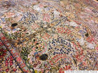 Antiker Blumen LAWER Kirman m. Tieren 430x305 cm Orientteppich Teppich