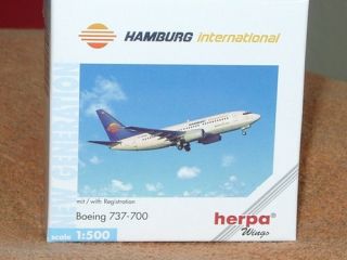 Herpa Wings B737 700 HAMBURG International   512565 1/500