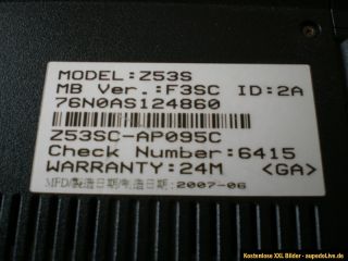 ASUS Notebook Z53S Intel Core2Duo 2x1,8ghz,4gb Ram, 250Gb Top