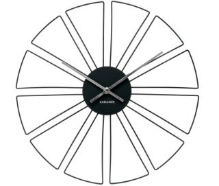 Presenttime Wanduhr Time Web schwarz Zeitanzeige Designeruhr Clock