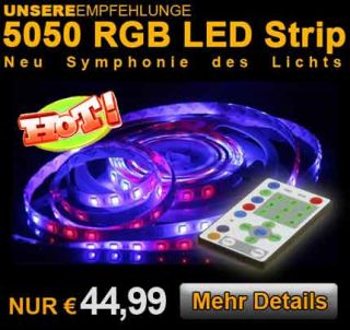 5050 5M 10M RGB LED Streifen Leiste Strip & 24 Key 44 Key