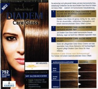 Schwarzkopf Haarfarbe Diadem Care Gloss 752Gold Caramel