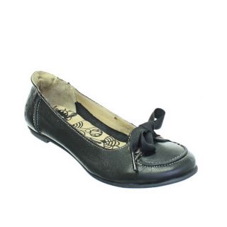 WOMENS FLY LONDON FLASH BLACK LEATHER FLAT LADIES BALLERINA SHOES SIZE