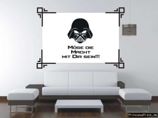 Wandtattoo  Möge die Macht mit Dir sein  Star Wars Darth Vader