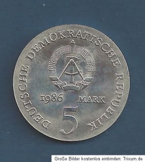 DDR 1 x 5 Mark aus 1986   175 Todestag Heinrich von Kleist [A743