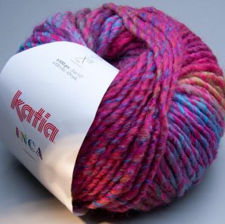 Katia Inca 104 pink rainbow 100g Wolle