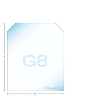 DURAFLAMM® Glasplatte Bodenplatte Funkenschutzplatte Kamin G8
