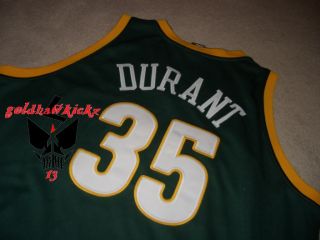 adidas authentic KEVIN DURANT jersey seattle sonics rookie 52 okc