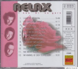 CD   RELAX / I HAB DI SO GERN (NEU) 9002723998696