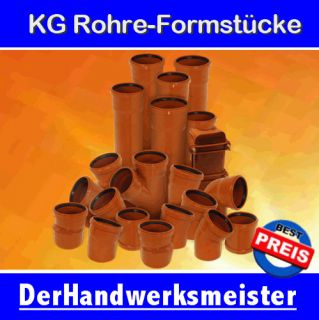 KG Rohr / Formstücke Bogen Abzweig Abwasser Abfluss DN 100 125