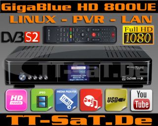 Giga Blue HD 800 UE Linux HDTV Receiver USB PVR Ready HD Ready Digital