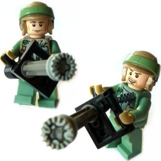 2x Lego Star Wars Endor Rebel Trooper INKLUSIVE MINIGUN
