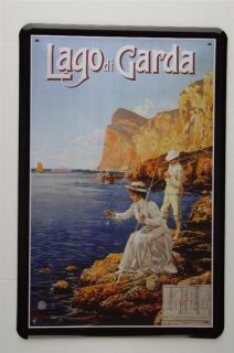 Blechschild Lago di Garda Italien Wand Deko Metall Schild 20x30 cm