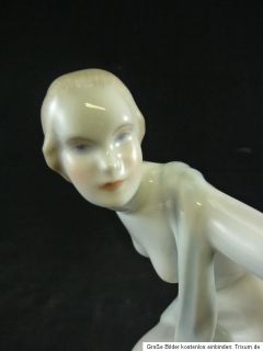 Figur Akt Herend Porzellan Figurine Tänzerin Made in Hungary Ungarn