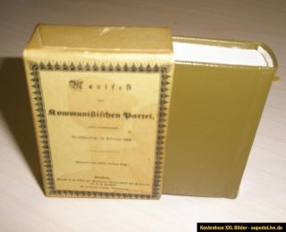 Manifest der Kommunistischen Partei +++++DDR Minibuch+++++