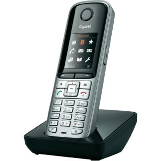 Gigaset S 810 A Schnurlostelefon mit SMS Funktion stahlgrau