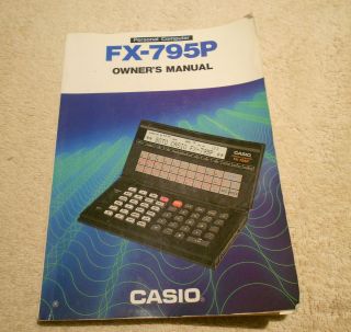 Vintage Casio FX 795P Calculator Manual