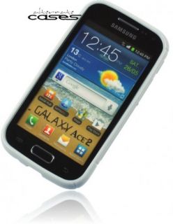 Samsung Galaxy Ace 2 i8160 Silikon Handytasche weiß Rubber Gel Case