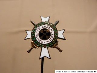 Miniaturnadel Orden Abzeichen, Deutsche Ehrenlegion, wohl Weimarer