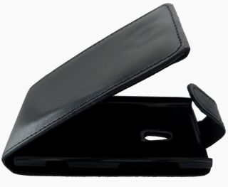 Nokia Lumia 800   Flip Case   Handytasche   Schwarz   Hülle Flipcase