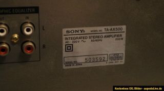Rarität SONY TA AX500  Integrated Stereo Amplifier Verstärker