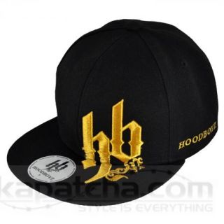 Hoodboyz Double Way Cap Fitted Cap Mütze Kapatcha Schwarz Gold Black