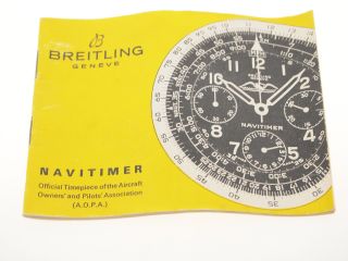BREITLING NAVITIMER REF 806 ANLEITUNG IN SPANISCHER SPRACHE 60ER