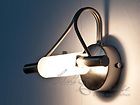 Design Wandleuchte aus nickel dimmbar Halogen Wandlampe Badlampe