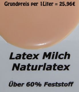 Flüssiglatex 250ml Hautfarbe  Ammoniakfrei  1L25,96€ Latexmilch