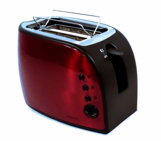 Silvercrest Toaster metallic rot 826W Auftau Funktion