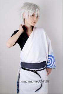 260 Gintama Sakata Gintoki Silver White Cosplay Wig short wig