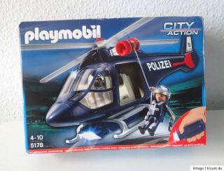 NEU Playmobil Polizei Hubschrauber, Helikopter City Action 5178 Neu u
