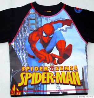 NEU Spiderman Langarmshi rt Shirt Longsleeve schwarz Baumwolle 98