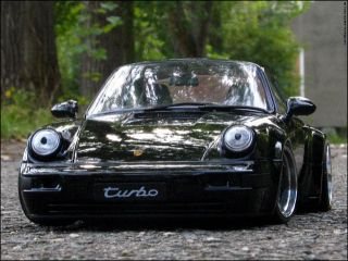 18 Tuning Porsche 911 (964) Turbo [schwarz / Black] mit Echt Alu PVC