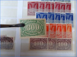 Briefmarken Sammlung Deutsches Reich aus 1921 1923 im großen EB