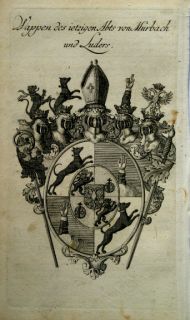 Célestin von Beroldingen Murbach WAPPEN HERALDIK 1730