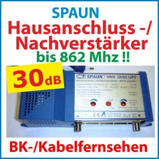 Spaun Kabel TV Verstärker 30 dB; 862 MHz; Entzerrer. Made in Germany
