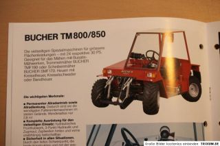 BUCHER Tractomobile TM 600 800 850 1000 Verkaufprospekt